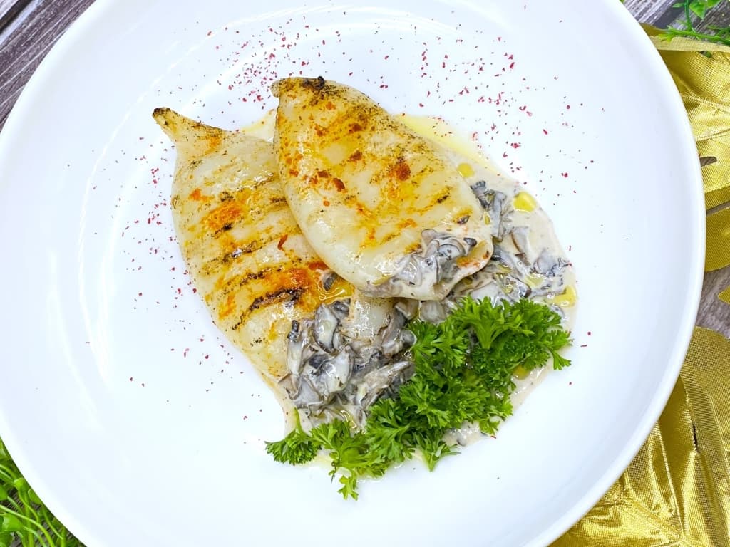 奶油汁烤魷魚