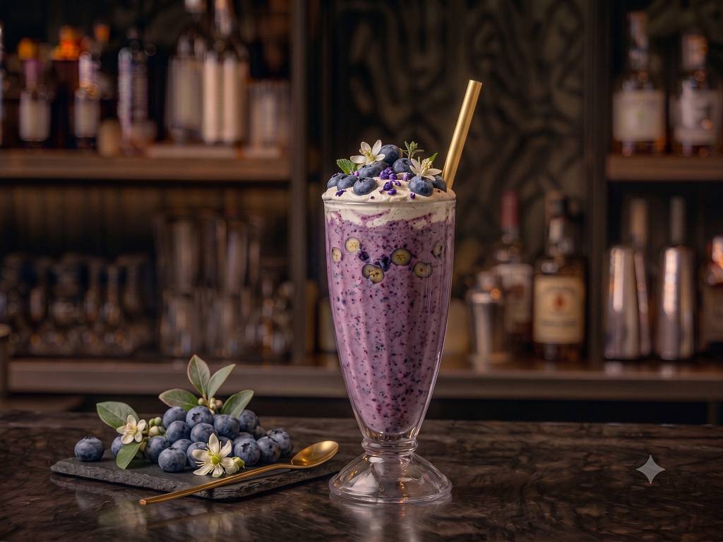 Blueberry milk shake